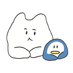 [LINEスタンプ] もちくまとぺんぎん