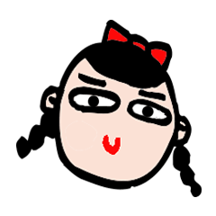 [LINEスタンプ] おさげの女子