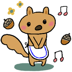 [LINEスタンプ] エプロンりすさん