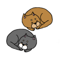 [LINEスタンプ] ねむりいぬ