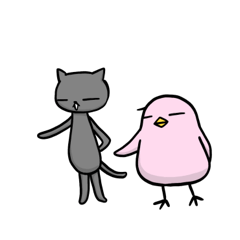 [LINEスタンプ] コトリン＆にゃごスタンプ