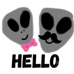 [LINEスタンプ] よく使える宇宙人エイリアン（2）可愛い