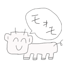 [LINEスタンプ] 牛のモォモです。