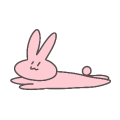 [LINEスタンプ] もじなしうさぎ