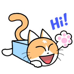 [LINEスタンプ] ほしにゃん（ネコちゃん）の箱遊び