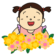 [LINEスタンプ] 花ちゃんのあいさつスタンプ