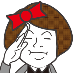 [LINEスタンプ] 赤いリボンの女子 仕事編