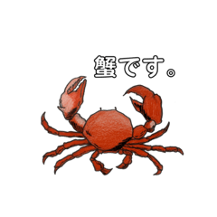 [LINEスタンプ] やる気のない蟹。