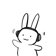 [LINEスタンプ] 音楽をこよなく愛するうさぎ達