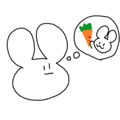 [LINEスタンプ] うさぎとにんじん仲間