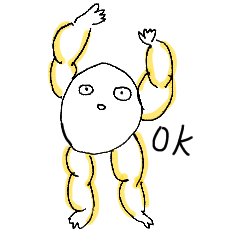 [LINEスタンプ] ムキムキのたまご