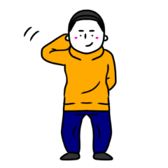 [LINEスタンプ] パーカー男子(シンプル)