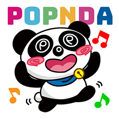 [LINEスタンプ] POPなパンダ！ぽっぷんだの日常スタンプの画像（メイン）
