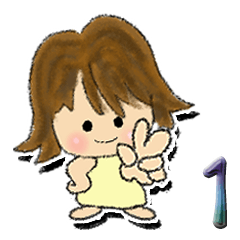 [LINEスタンプ] 女の子（何となく）1