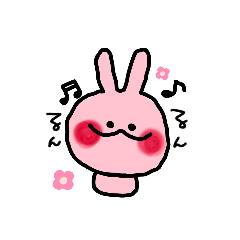 [LINEスタンプ] うさほっぺさん