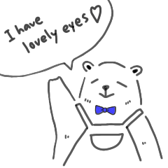 [LINEスタンプ] タレ目なシロクマ