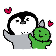 [LINEスタンプ] サボテンとペンギン