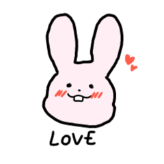 [LINEスタンプ] かわいげのあるうさぎさん