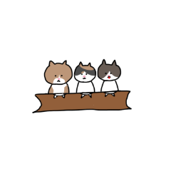 [LINEスタンプ] 河田家の猫たちの画像（メイン）