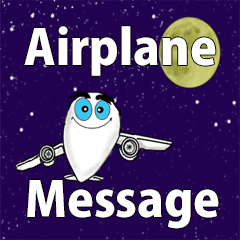 [LINEスタンプ] ユニーク飛行機の伝言の画像（メイン）