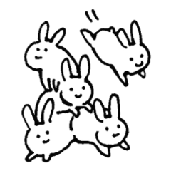 [LINEスタンプ] うさぎ ぴょんぴょん