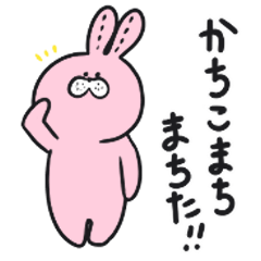 [LINEスタンプ] 無表情だけど可愛いうさぎ