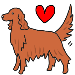 [LINEスタンプ] 犬種別アイリッシュセッター（英語Ver）