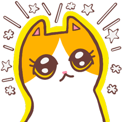 [LINEスタンプ] 目で言う猫チチ