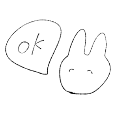 [LINEスタンプ] 穏便な感情のうさぎ