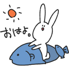 [LINEスタンプ] さかなうさぎのすたんぷ