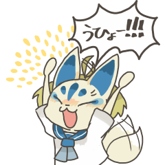 [LINEスタンプ] ポップな狐面たちのスタンプ