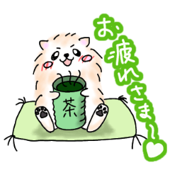 [LINEスタンプ] ポメラニアンポポのほっこり日常用スタンプ