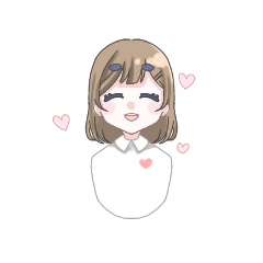 [LINEスタンプ] ハートシャツの女の子スタンプ