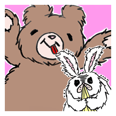 [LINEスタンプ] クマのスミス氏とウサギのエルマー氏