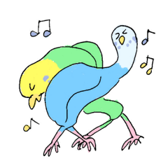 [LINEスタンプ] インコのぽこちゃんとぴこりーの2