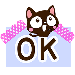 [LINEスタンプ] 小さい黒猫【メモ帳】