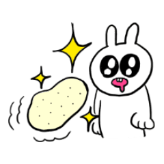 [LINEスタンプ] ポテチの好きなうさぎ