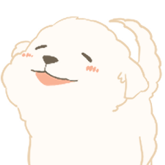 [LINEスタンプ] もふもふわたがし犬