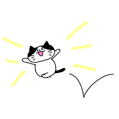 [LINEスタンプ] ゆるいハチワレ 敬語バージョン