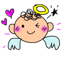 [LINEスタンプ] ゆかりん手書き天使たち1