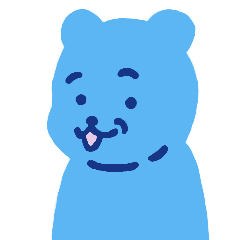 [LINEスタンプ] 青いクマの気軽な英語の返信の画像（メイン）