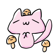 [LINEスタンプ] ねこときのこ