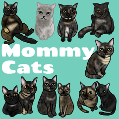 [LINEスタンプ] Mommy catsの画像（メイン）
