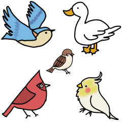 [LINEスタンプ] 様々ないっぱいな鳥のスタンプ