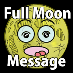 [LINEスタンプ] おもしろい満月からのメッセージ