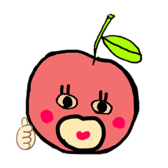 [LINEスタンプ] おちゃめなapple 1