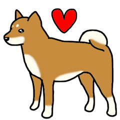 [LINEスタンプ] 犬種別柴犬赤（英語Ver）