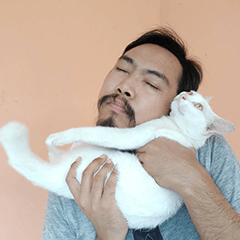 [LINEスタンプ] かわいい男2020と私の猫の画像（メイン）