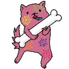 [LINEスタンプ] 強がり女子犬