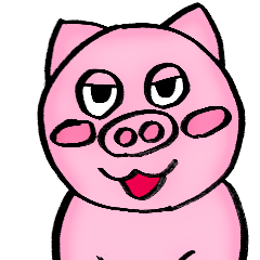 [LINEスタンプ] 落書きブタのぶ～さん